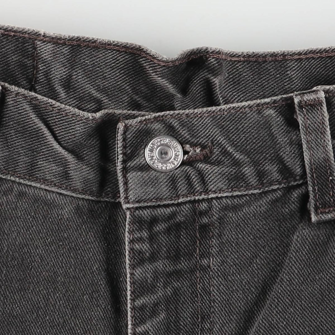 2000'S Levi's 550 Relaxed Fit Tapered Black Denim Pants, Made in the USA, Men's Size 35 cotton black type Vintage Second Hand