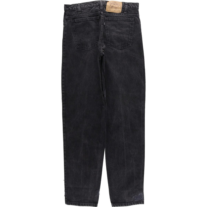 90'S Levi's 0550-4159 Black Denim Tapered Denim Pants, Made in the USA, Men's Size W32, Vintage cotton black type Vintage Second Hand