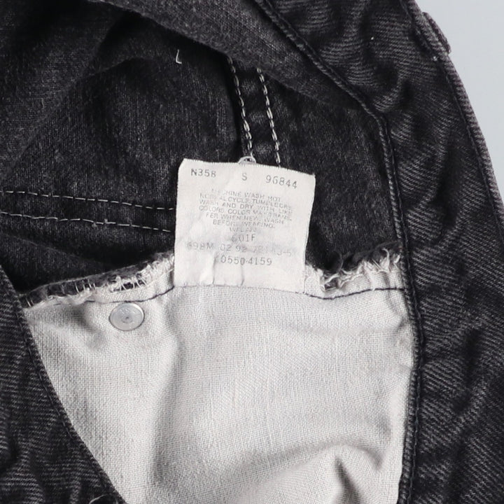 90'S Levi's 0550-4159 Black Denim Tapered Denim Pants, Made in the USA, Men's Size W32, Vintage cotton black type Vintage Second Hand