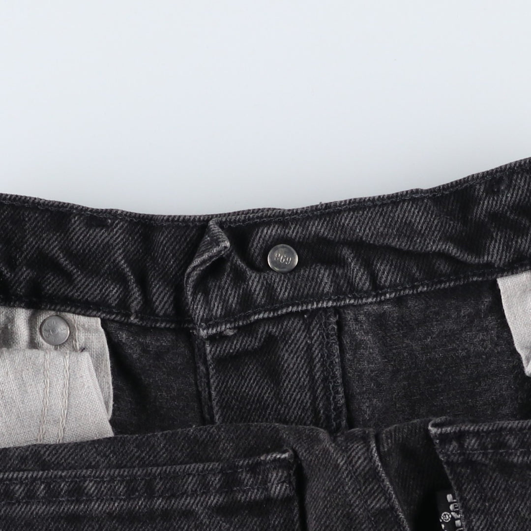 90'S Levi's 0550-4159 Black Denim Tapered Denim Pants, Made in the USA, Men's Size W32, Vintage cotton black type Vintage Second Hand