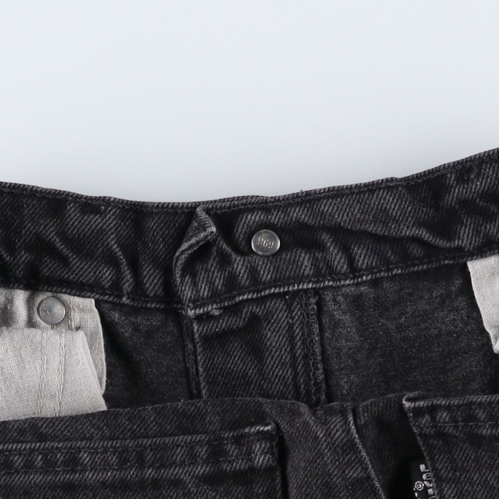 90'S Levi's 0550-4159 Black Denim Tapered Denim Pants, Made in the USA, Men's Size W32, Vintage cotton black type Vintage Second Hand