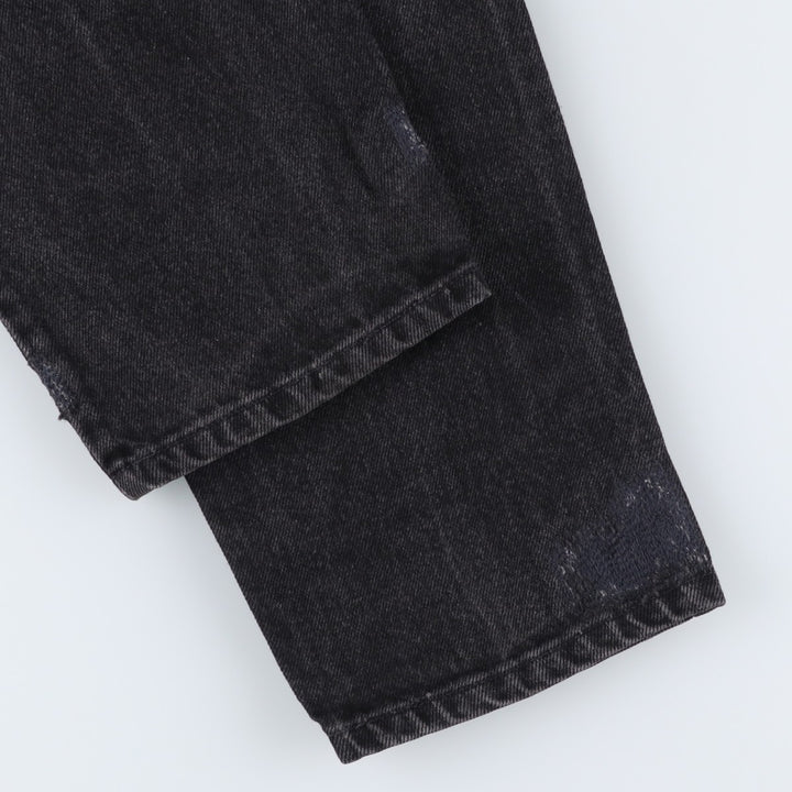 90'S Levi's 0550-4159 Black Denim Tapered Denim Pants, Made in the USA, Men's Size W32, Vintage cotton black type Vintage Second Hand