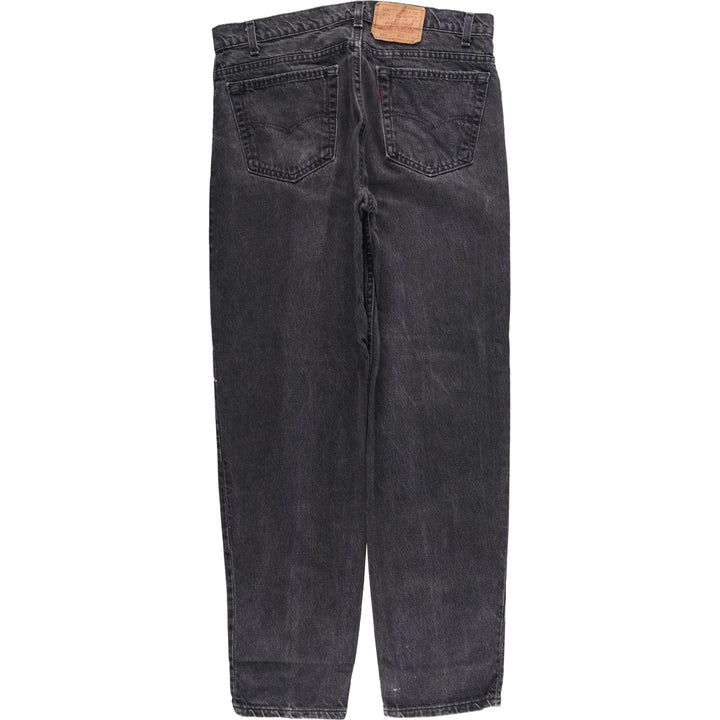 90'S Levi's 550-0260 Black Denim Tapered Denim Pants, Made in USA, Men's Size 36, Vintage cotton black type Vintage Second Hand