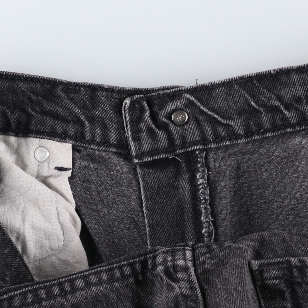 90'S Levi's 550-0260 Black Denim Tapered Denim Pants, Made in USA, Men's Size 36, Vintage cotton black type Vintage Second Hand