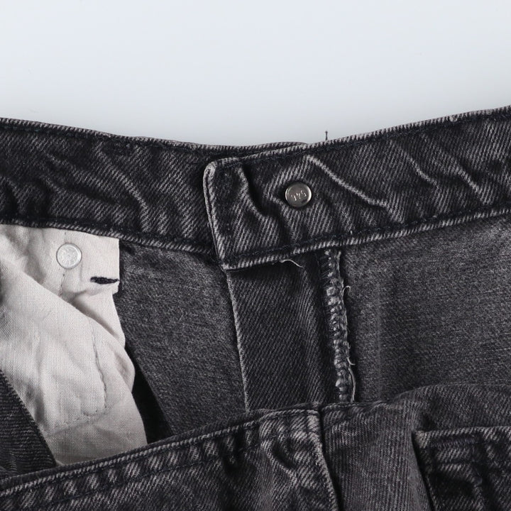 90'S Levi's 550-0260 Black Denim Tapered Denim Pants, Made in USA, Men's Size 36, Vintage cotton black type Vintage Second Hand