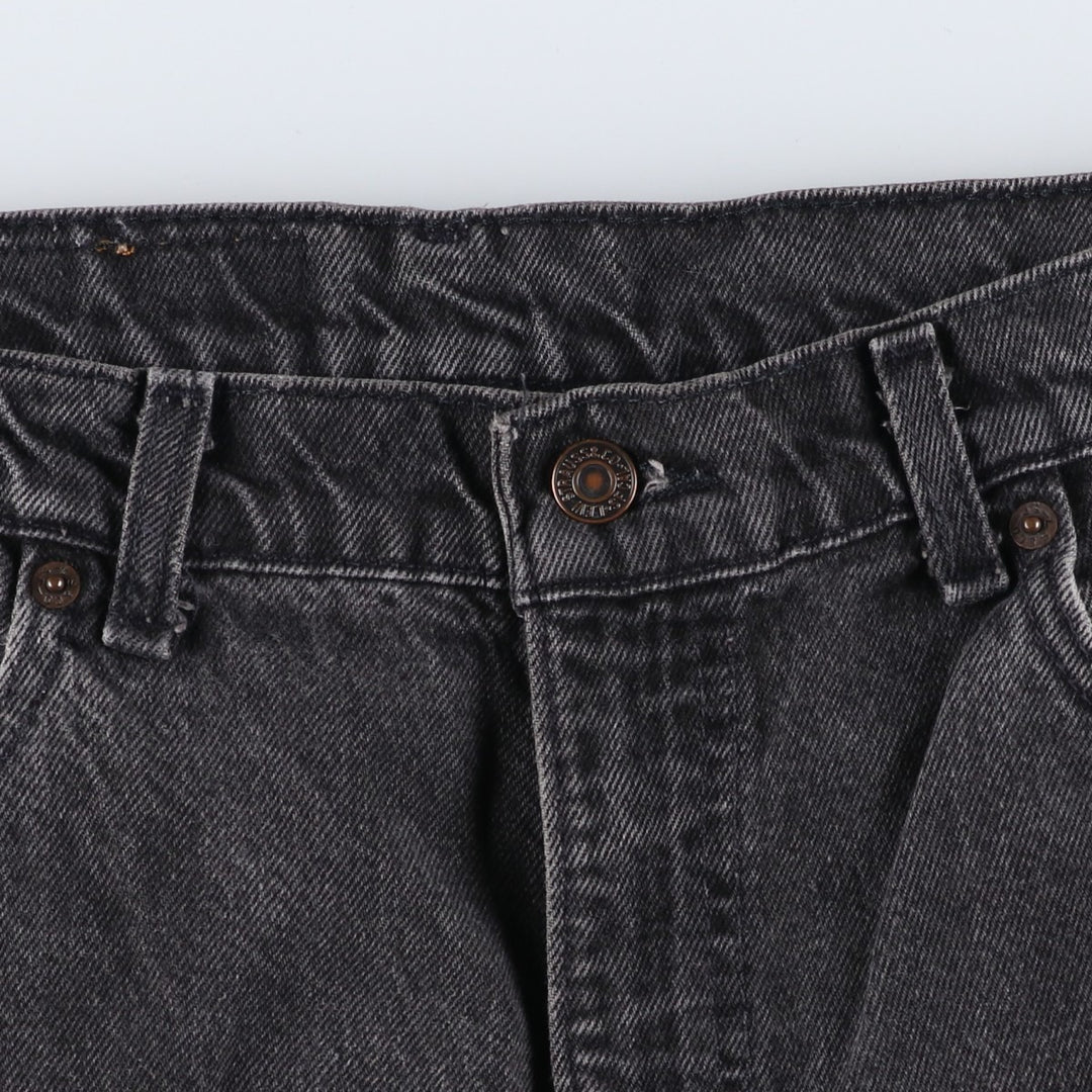 90'S Levi's 550-0260 Black Denim Tapered Denim Pants, Made in USA, Men's Size 36, Vintage cotton black type Vintage Second Hand