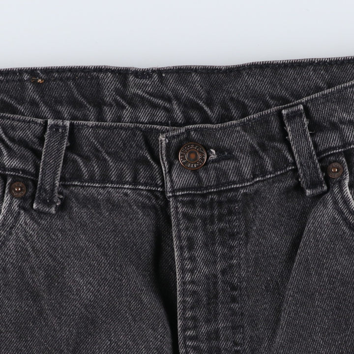 90'S Levi's 550-0260 Black Denim Tapered Denim Pants, Made in USA, Men's Size 36, Vintage cotton black type Vintage Second Hand
