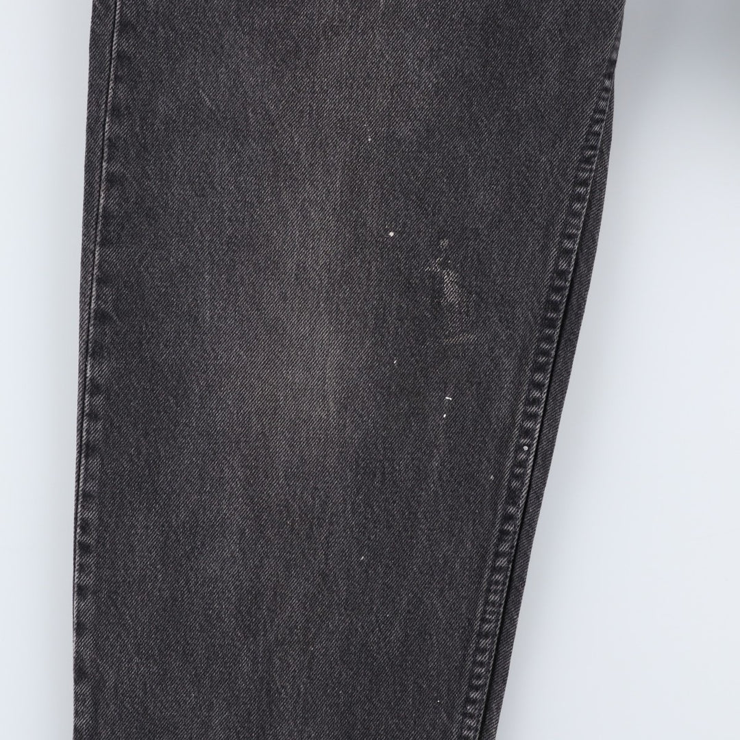 90'S Levi's 550-0260 Black Denim Tapered Denim Pants, Made in USA, Men's Size 36, Vintage cotton black type Vintage Second Hand