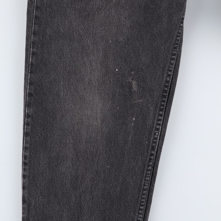 90'S Levi's 550-0260 Black Denim Tapered Denim Pants, Made in USA, Men's Size 36, Vintage cotton black type Vintage Second Hand