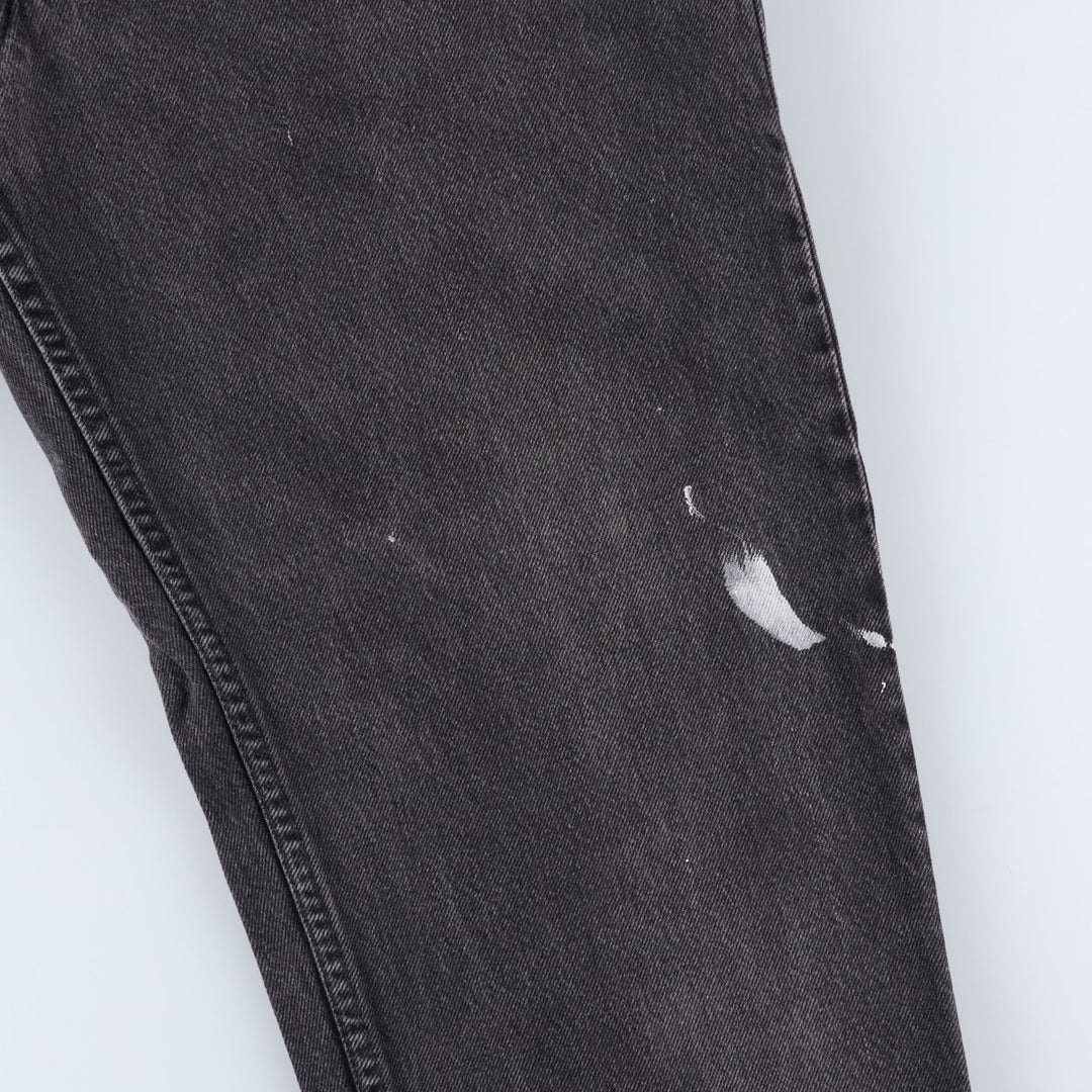 90'S Levi's 550-0260 Black Denim Tapered Denim Pants, Made in USA, Men's Size 36, Vintage cotton black type Vintage Second Hand