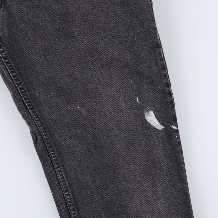 90'S Levi's 550-0260 Black Denim Tapered Denim Pants, Made in USA, Men's Size 36, Vintage cotton black type Vintage Second Hand