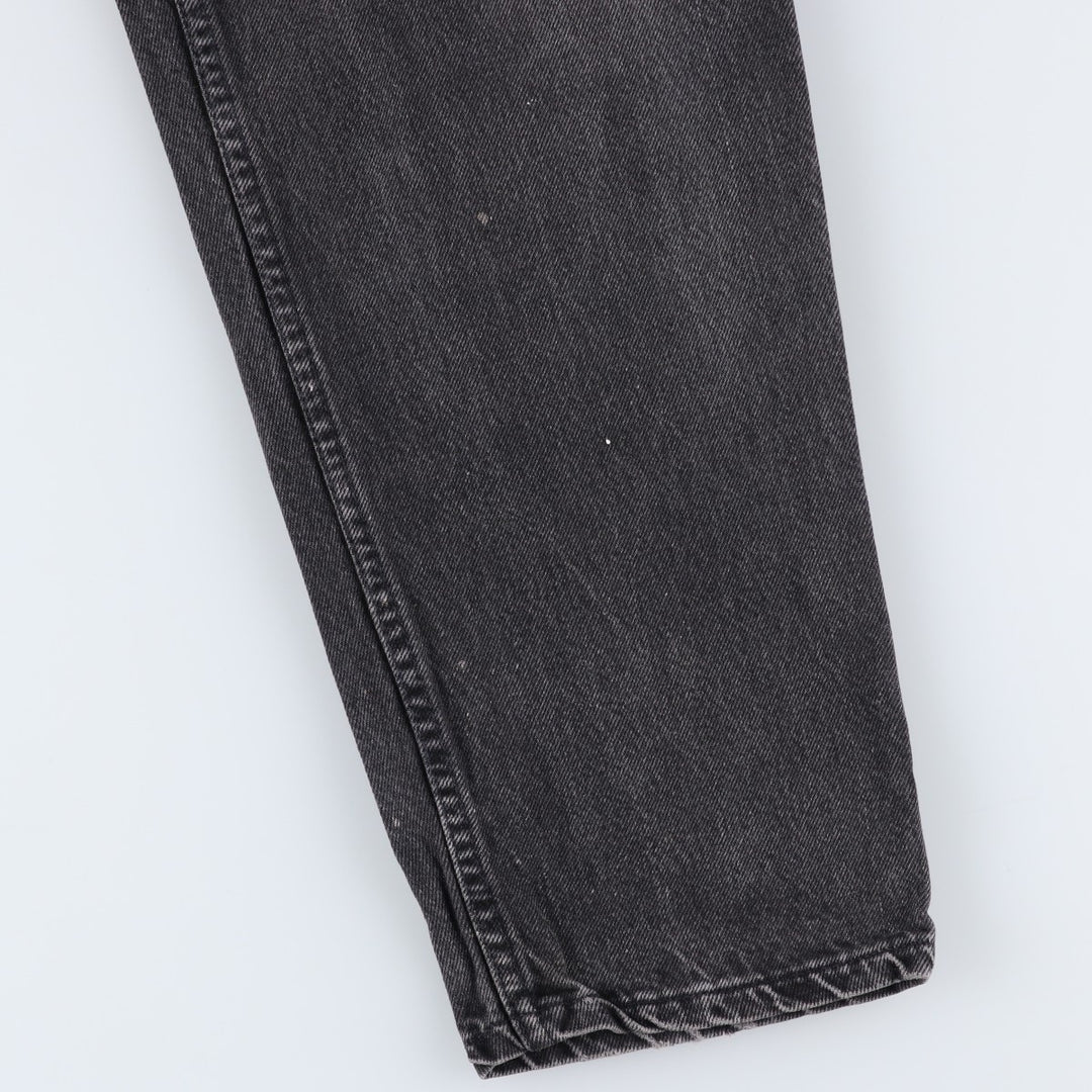 90'S Levi's 550-0260 Black Denim Tapered Denim Pants, Made in USA, Men's Size 36, Vintage cotton black type Vintage Second Hand
