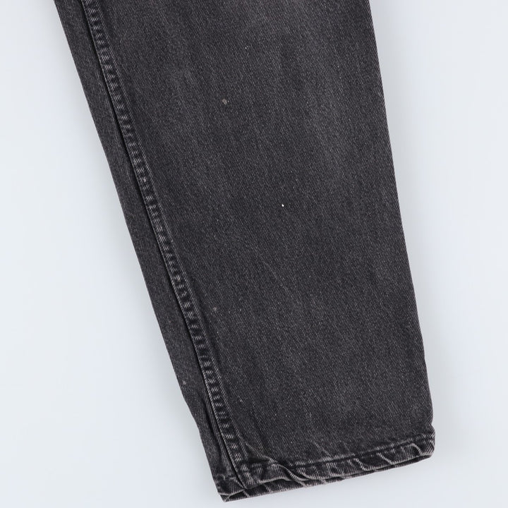 90'S Levi's 550-0260 Black Denim Tapered Denim Pants, Made in USA, Men's Size 36, Vintage cotton black type Vintage Second Hand
