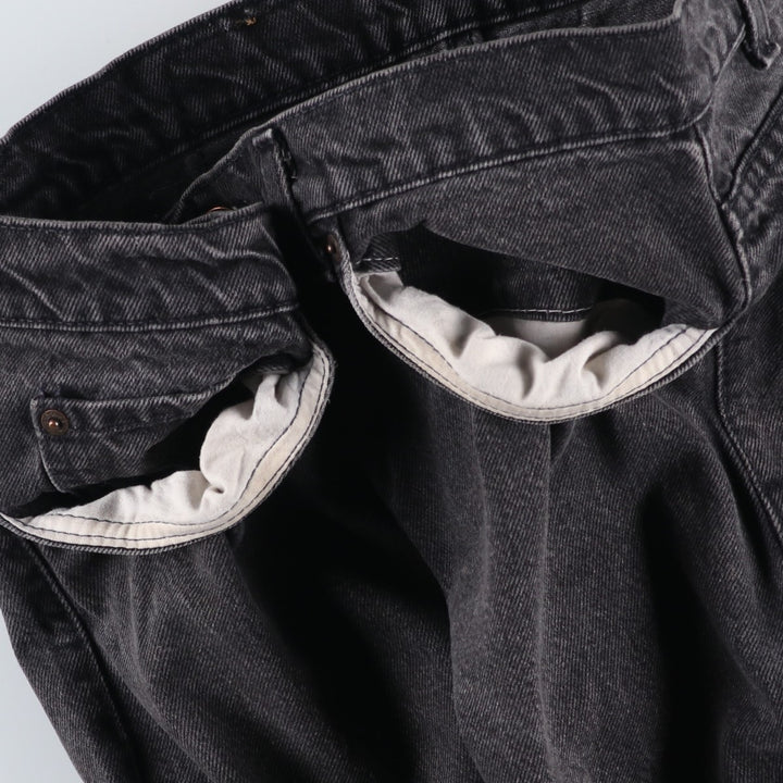 90'S Levi's 550-0260 Black Denim Tapered Denim Pants, Made in USA, Men's Size 36, Vintage cotton black type Vintage Second Hand