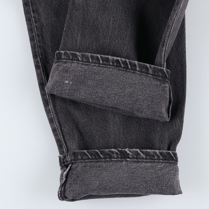 90'S Levi's 550-0260 Black Denim Tapered Denim Pants, Made in USA, Men's Size 36, Vintage cotton black type Vintage Second Hand