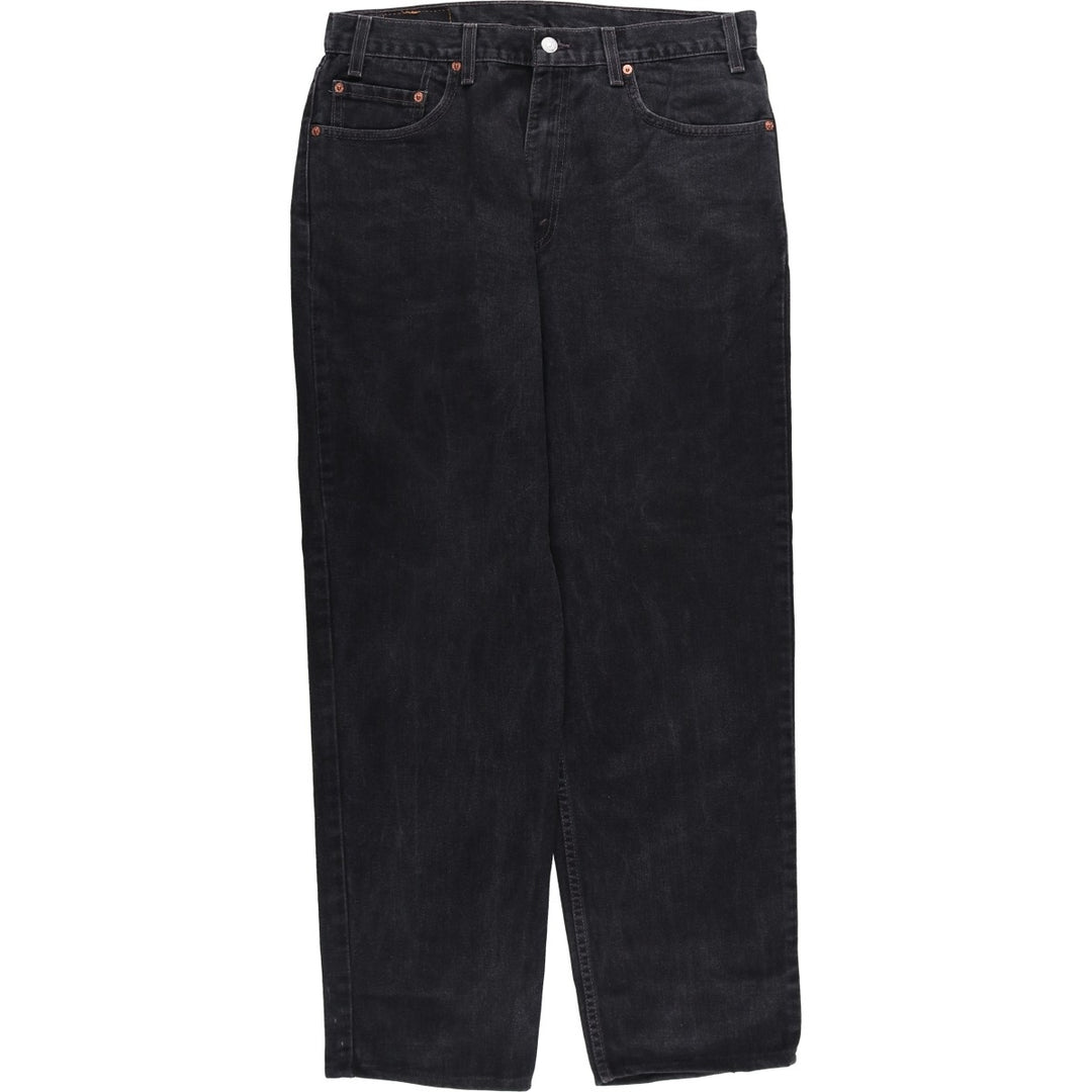 90'S Levi's 550-0260 Relaxed Fit Tapered Black Denim Pants, Made in the USA, Men's Size 36 (Vintage) cotton black type Vintage Second Hand