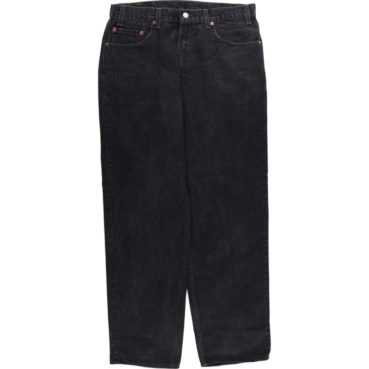 90'S Levi's 550-0260 Relaxed Fit Tapered Black Denim Pants, Made in the USA, Men's Size 36 (Vintage) cotton black type Vintage Second Hand
