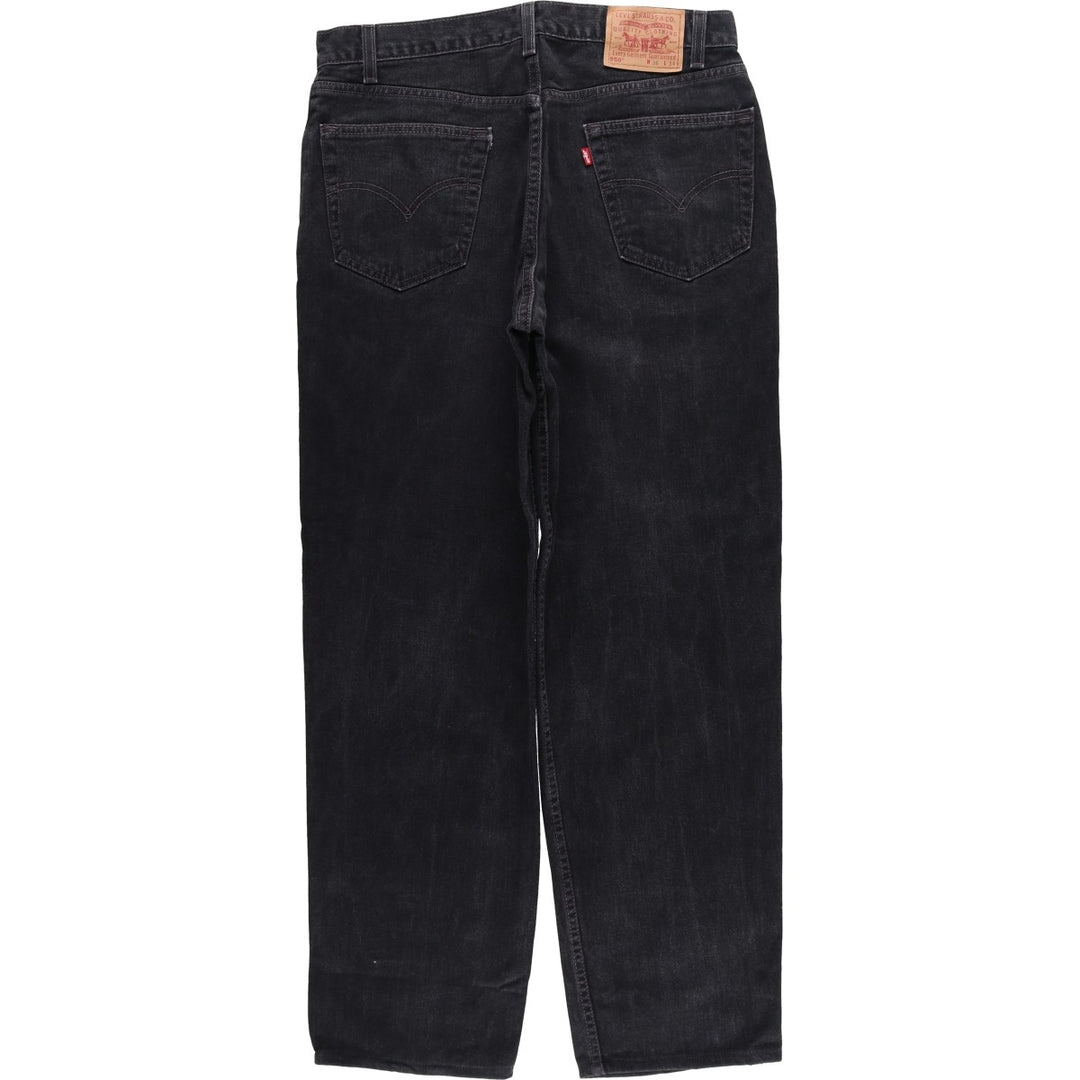 90'S Levi's 550-0260 Relaxed Fit Tapered Black Denim Pants, Made in the USA, Men's Size 36 (Vintage) cotton black type Vintage Second Hand