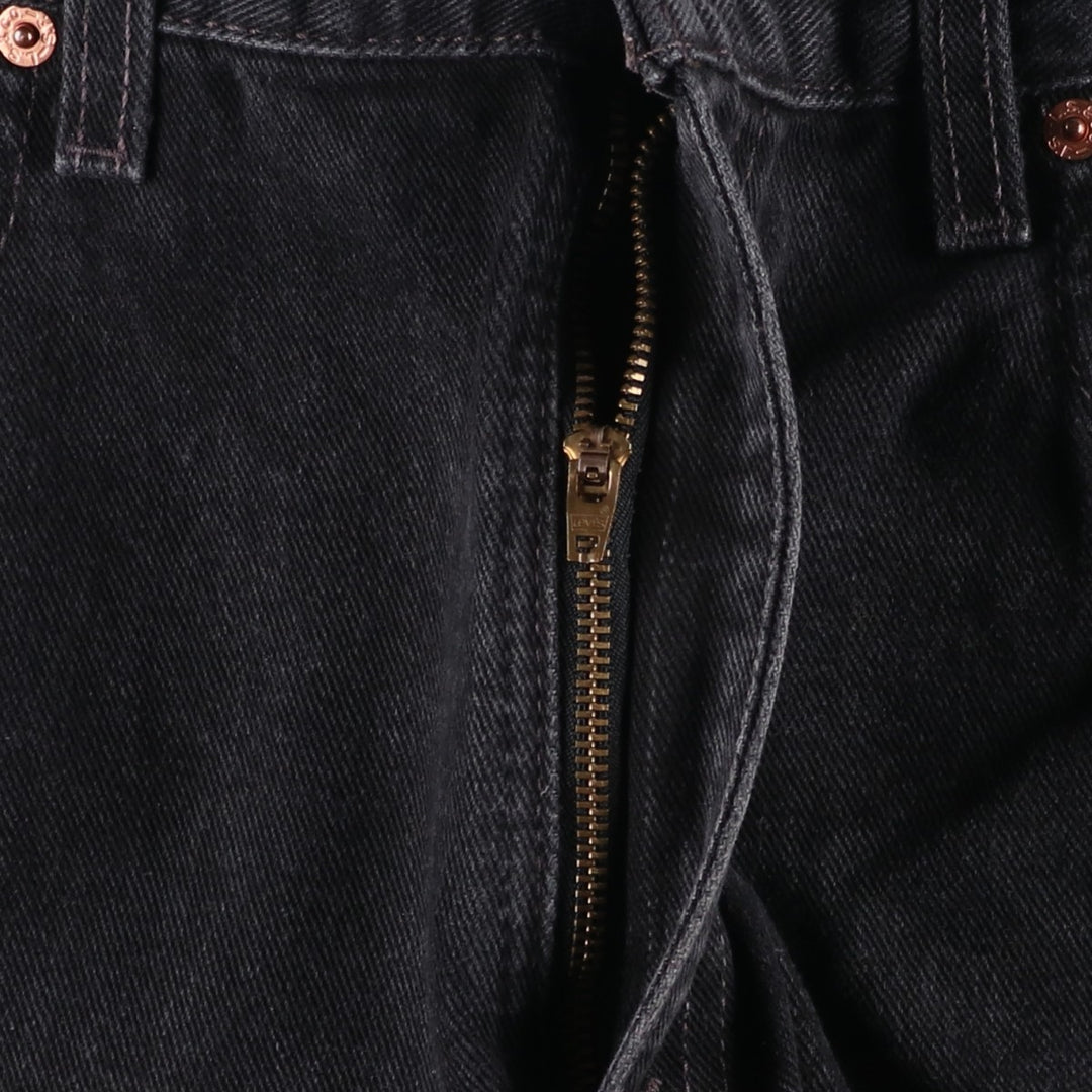 90'S Levi's 550-0260 Relaxed Fit Tapered Black Denim Pants, Made in the USA, Men's Size 36 (Vintage) cotton black type Vintage Second Hand