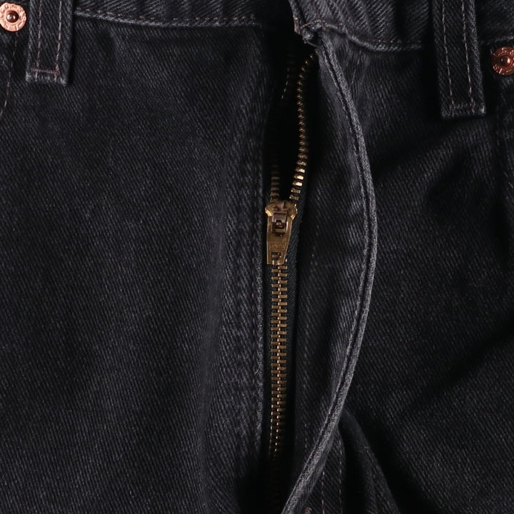 90'S Levi's 550-0260 Relaxed Fit Tapered Black Denim Pants, Made in the USA, Men's Size 36 (Vintage) cotton black type Vintage Second Hand