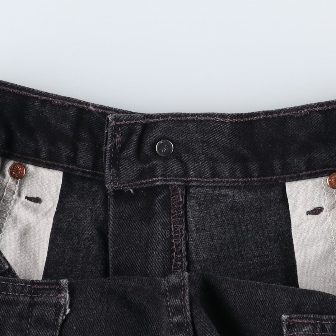 90'S Levi's 550-0260 Relaxed Fit Tapered Black Denim Pants, Made in the USA, Men's Size 36 (Vintage) cotton black type Vintage Second Hand