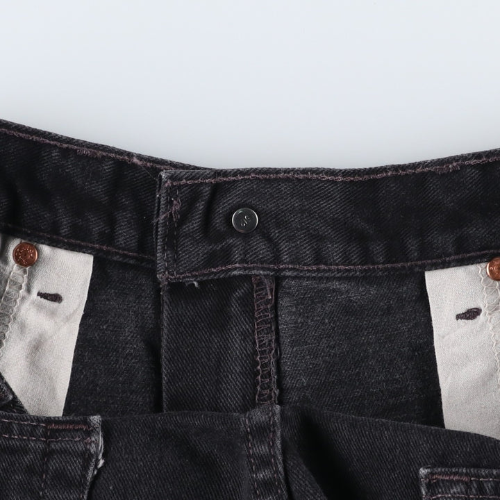 90'S Levi's 550-0260 Relaxed Fit Tapered Black Denim Pants, Made in the USA, Men's Size 36 (Vintage) cotton black type Vintage Second Hand