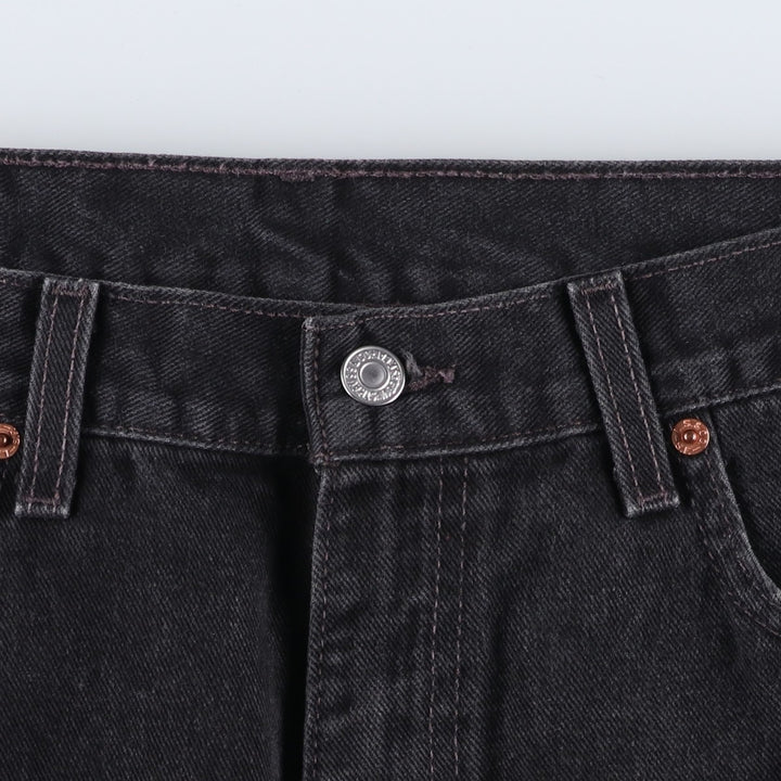 90'S Levi's 550-0260 Relaxed Fit Tapered Black Denim Pants, Made in the USA, Men's Size 36 (Vintage) cotton black type Vintage Second Hand