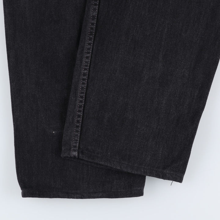 90'S Levi's 550-0260 Relaxed Fit Tapered Black Denim Pants, Made in the USA, Men's Size 36 (Vintage) cotton black type Vintage Second Hand