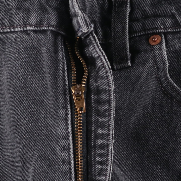 90'S Levi's 550-0260 Relaxed Fit Tapered Black Denim Pants, Made in the USA, Men's Size 35, Vintage cotton black type Vintage Second Hand