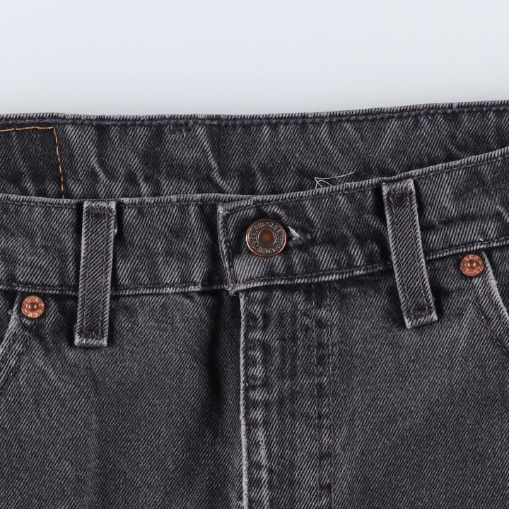 90'S Levi's 550-0260 Relaxed Fit Tapered Black Denim Pants, Made in the USA, Men's Size 35, Vintage cotton black type Vintage Second Hand