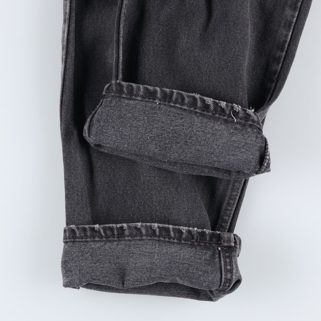 90'S Levi's 550-0260 Relaxed Fit Tapered Black Denim Pants, Made in the USA, Men's Size 35, Vintage cotton black type Vintage Second Hand