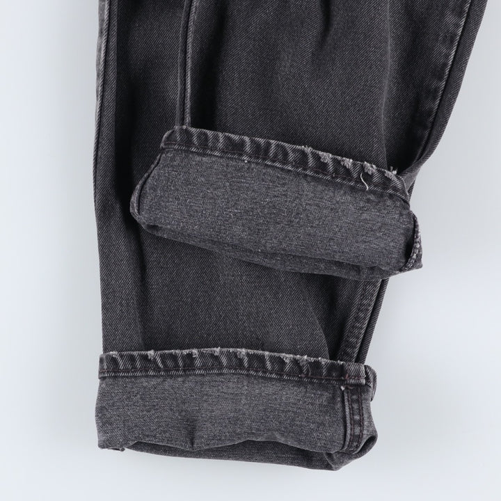 90'S Levi's 550-0260 Relaxed Fit Tapered Black Denim Pants, Made in the USA, Men's Size 35, Vintage cotton black type Vintage Second Hand