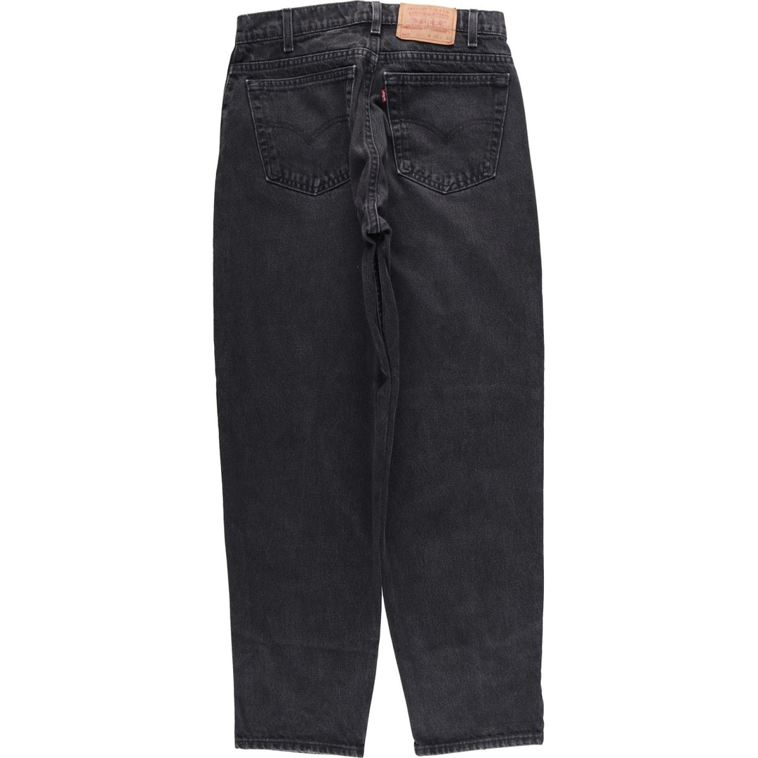 90'S Levi's 00560-0260 Loose Fit Tapered Leg Black Denim Pants, Made in USA, Men's Size W30 cotton black type Vintage Second Hand