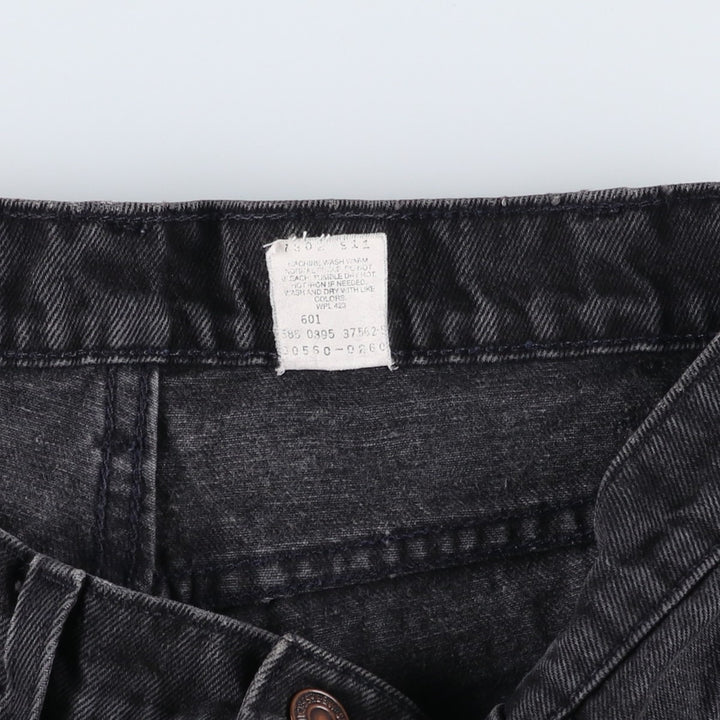 90'S Levi's 00560-0260 Loose Fit Tapered Leg Black Denim Pants, Made in USA, Men's Size W30 cotton black type Vintage Second Hand