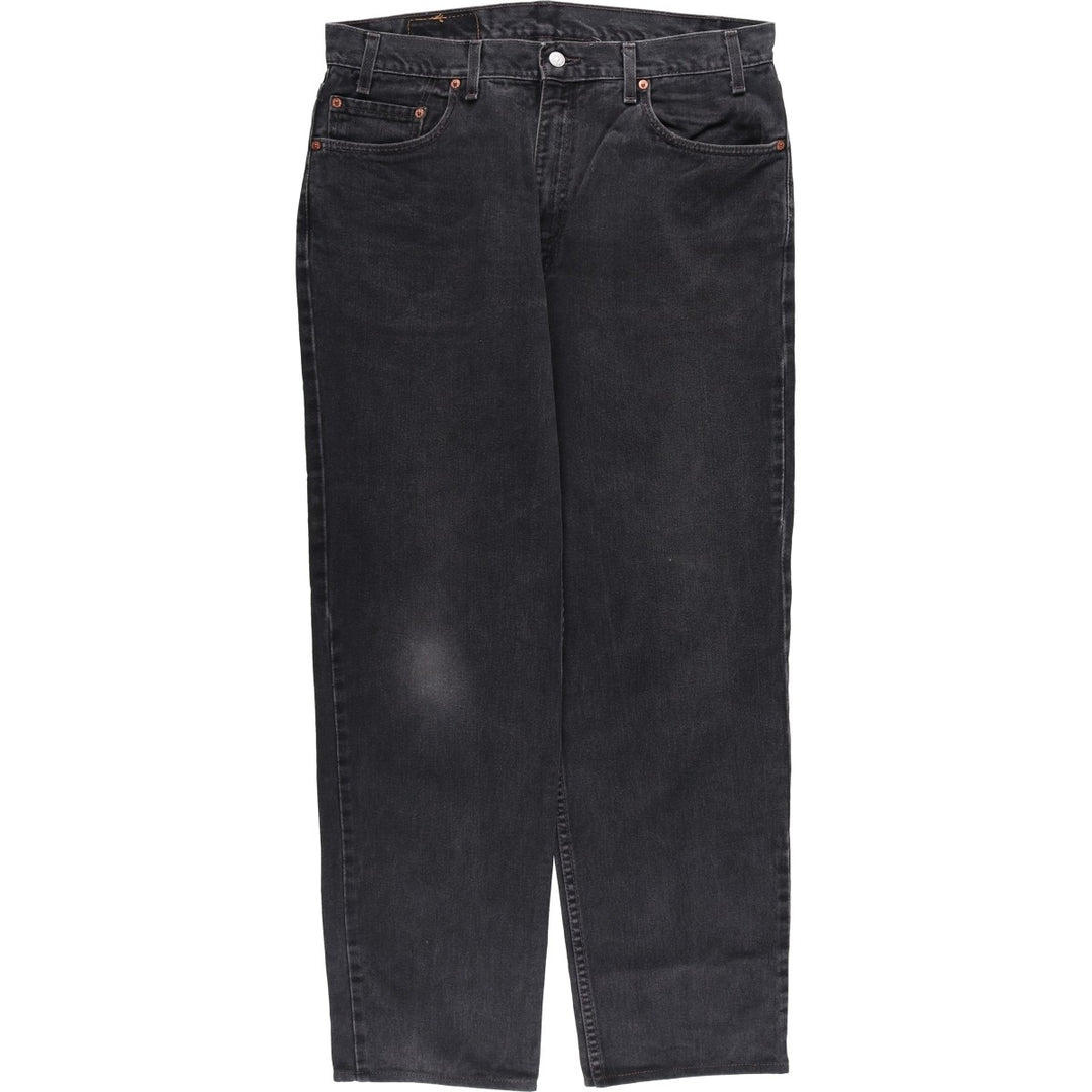 00'S Levi's 550 Relaxed Fit Black Denim Tapered Denim Pants Made in USA Men's W37 cotton black type Vintage Second Hand