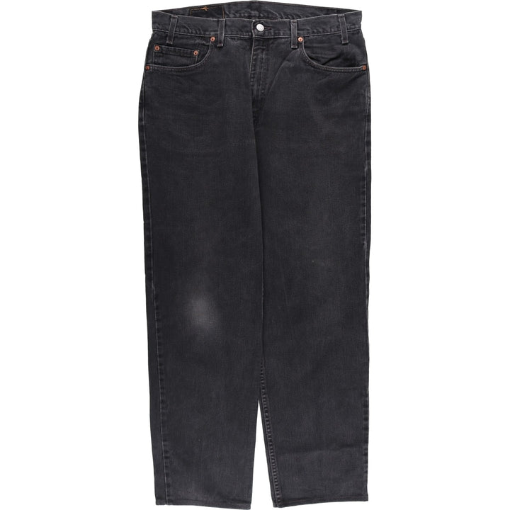 00'S Levi's 550 Relaxed Fit Black Denim Tapered Denim Pants Made in USA Men's W37 cotton black type Vintage Second Hand