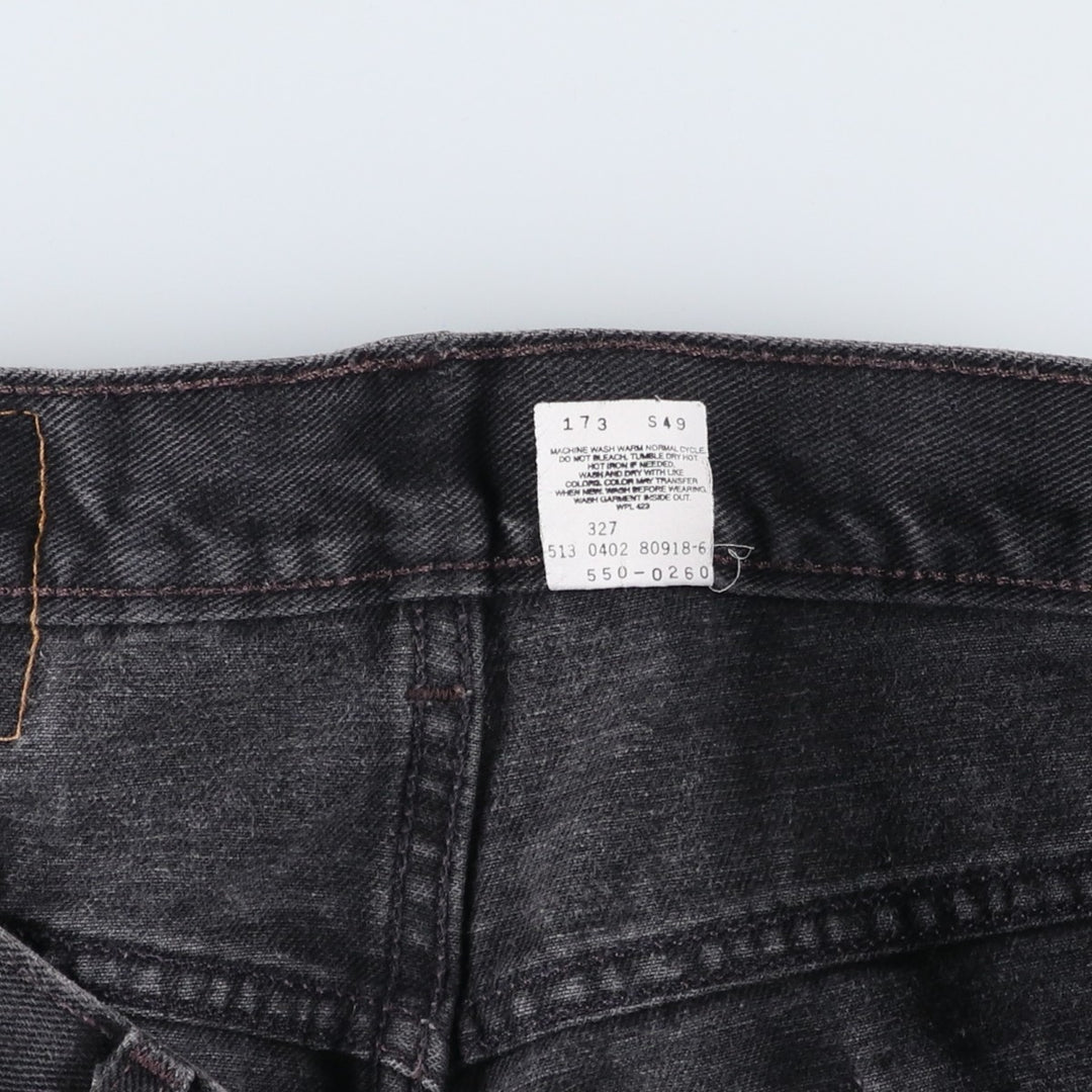 00'S Levi's 550 Relaxed Fit Black Denim Tapered Denim Pants Made in USA Men's W37 cotton black type Vintage Second Hand