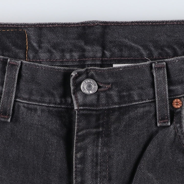 00'S Levi's 550 Relaxed Fit Black Denim Tapered Denim Pants Made in USA Men's W37 cotton black type Vintage Second Hand