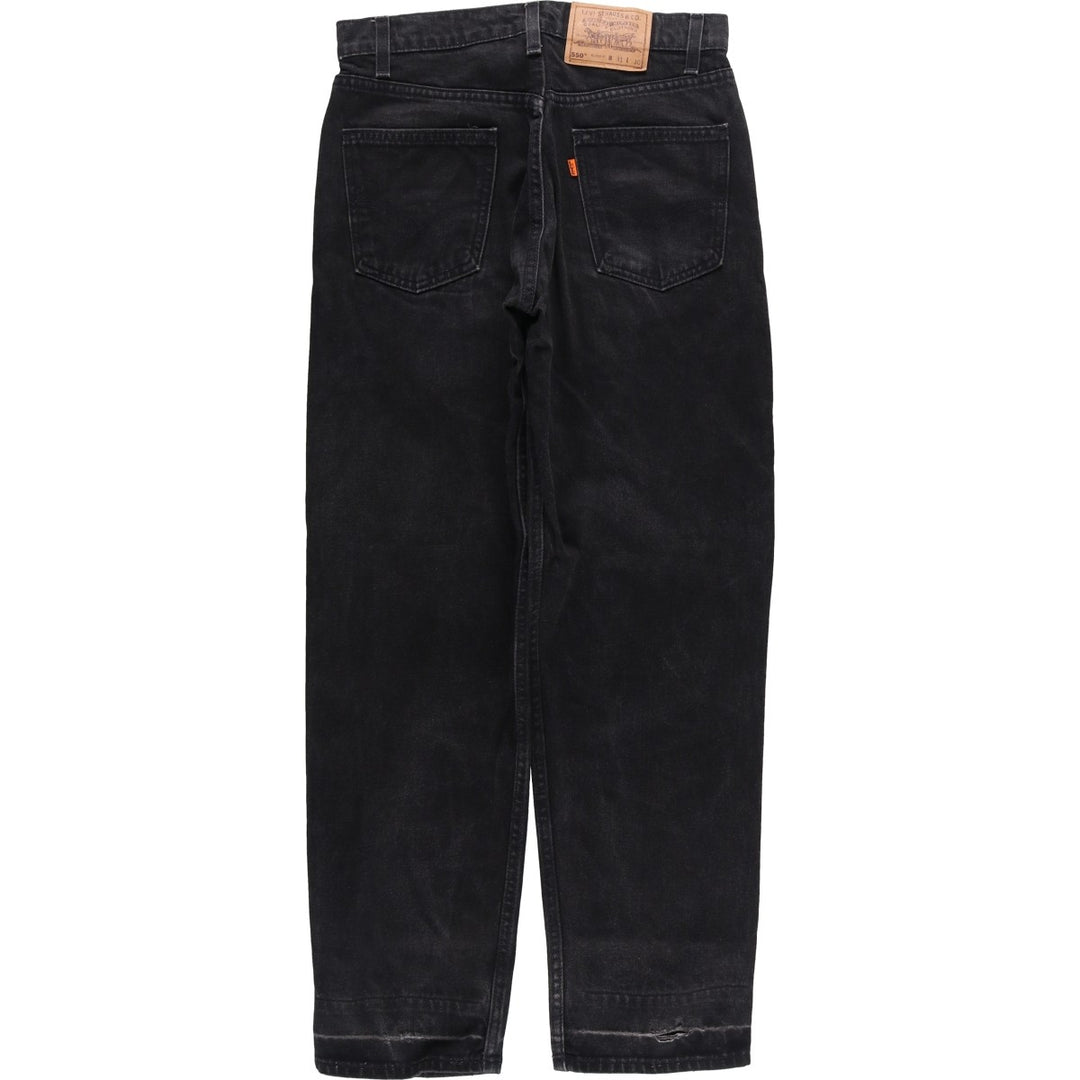 90'S Levi's 40550-4159 Relaxed Fit Tapered Denim Pants with Orange Tag, Black Denim, Made in USA, Men's Size W31 cotton black type Vintage Second Hand