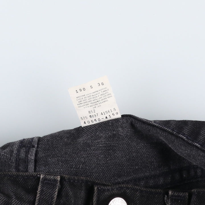 90'S Levi's 40550-4159 Relaxed Fit Tapered Denim Pants with Orange Tag, Black Denim, Made in USA, Men's Size W31 cotton black type Vintage Second Hand