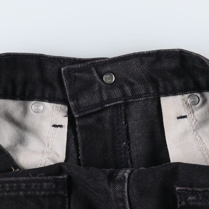 90'S Levi's 40550-4159 Relaxed Fit Tapered Denim Pants with Orange Tag, Black Denim, Made in USA, Men's Size W31 cotton black type Vintage Second Hand
