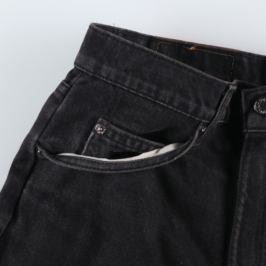 90'S Levi's 40550-4159 Relaxed Fit Tapered Denim Pants with Orange Tag, Black Denim, Made in USA, Men's Size W31 cotton black type Vintage Second Hand