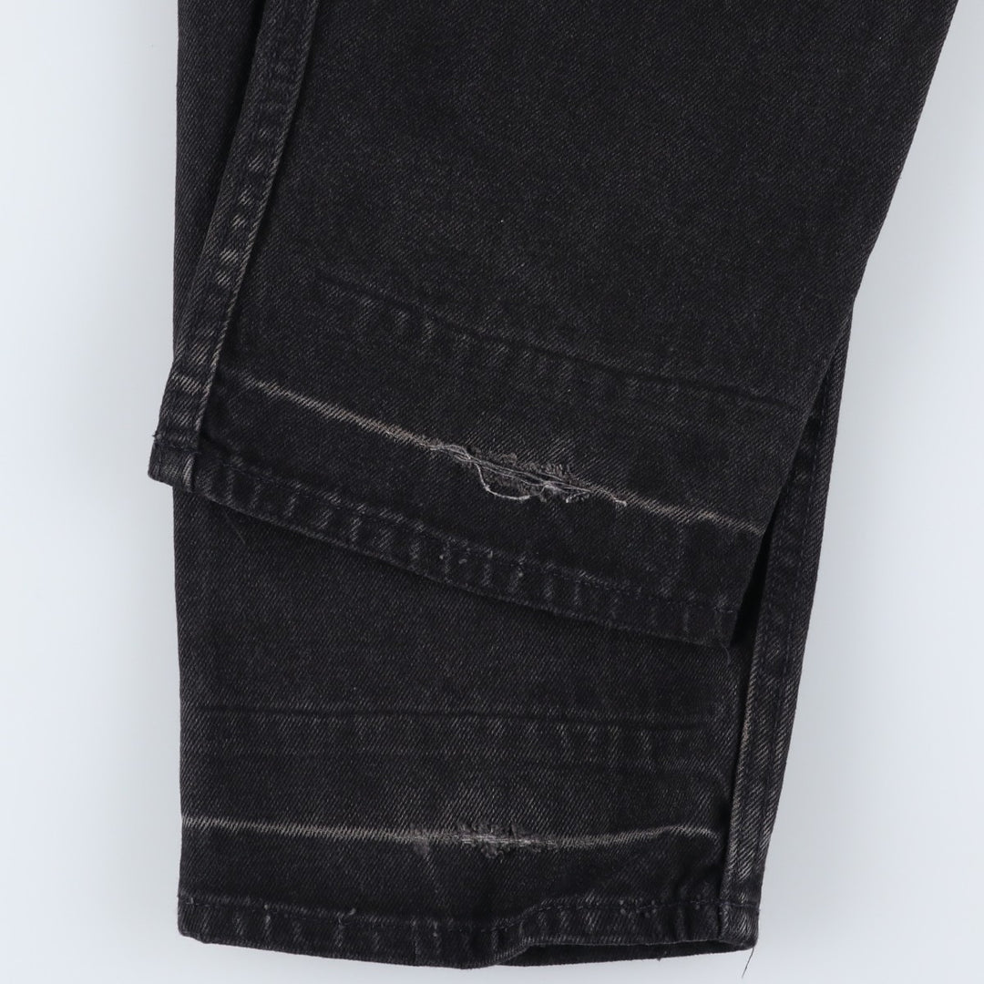 90'S Levi's 40550-4159 Relaxed Fit Tapered Denim Pants with Orange Tag, Black Denim, Made in USA, Men's Size W31 cotton black type Vintage Second Hand