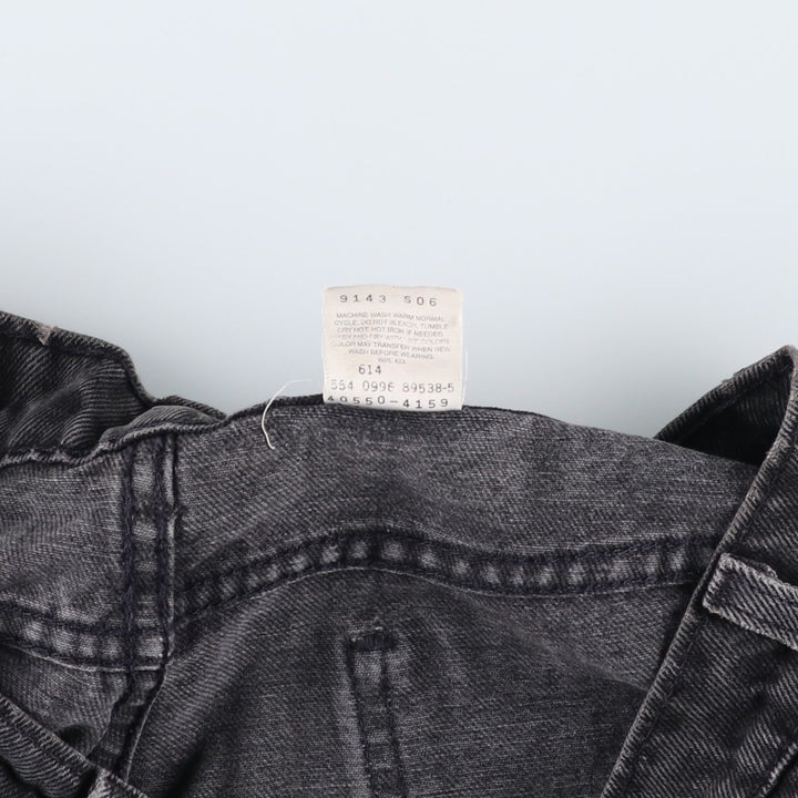90'S Levi's 550 Relaxed Fit Tapered Leg Tapered Denim Pants, Made in USA, Size 33, Black, Orange Tag cotton black type Vintage Second Hand