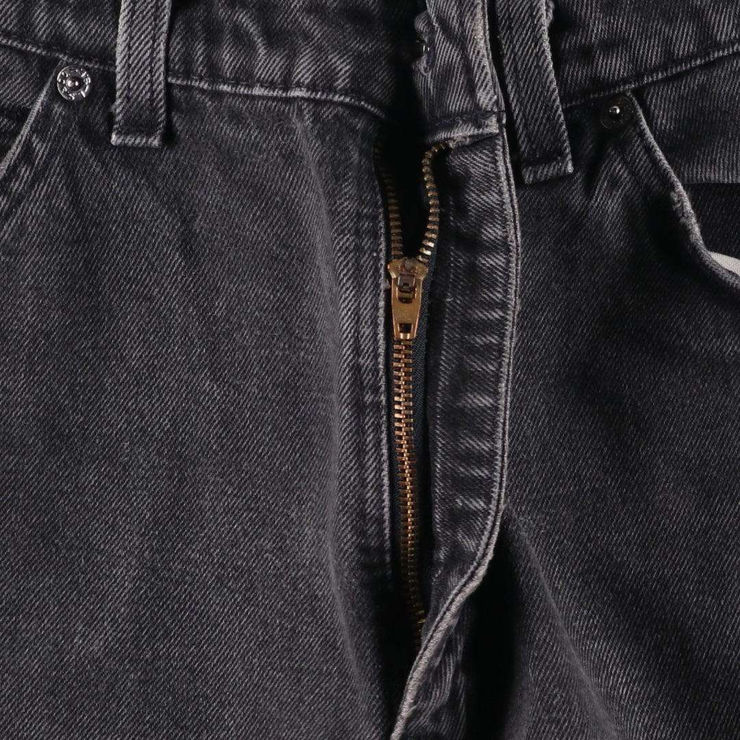 90'S Levi's 550 Relaxed Fit Tapered Leg Tapered Denim Pants, Made in USA, Size 33, Black, Orange Tag cotton black type Vintage Second Hand