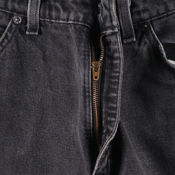 90'S Levi's 550 Relaxed Fit Tapered Leg Tapered Denim Pants, Made in USA, Size 33, Black, Orange Tag cotton black type Vintage Second Hand