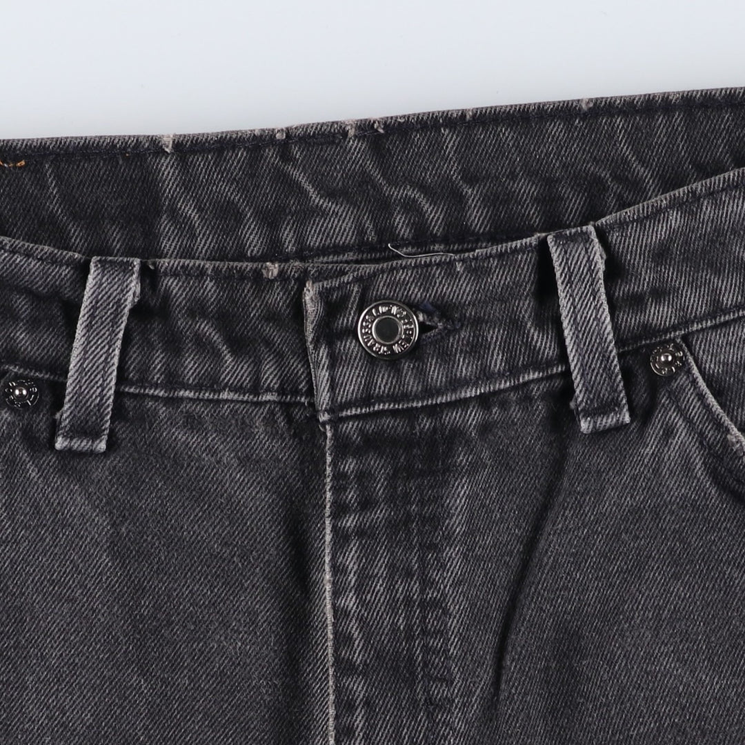 90'S Levi's 550 Relaxed Fit Tapered Leg Tapered Denim Pants, Made in USA, Size 33, Black, Orange Tag cotton black type Vintage Second Hand