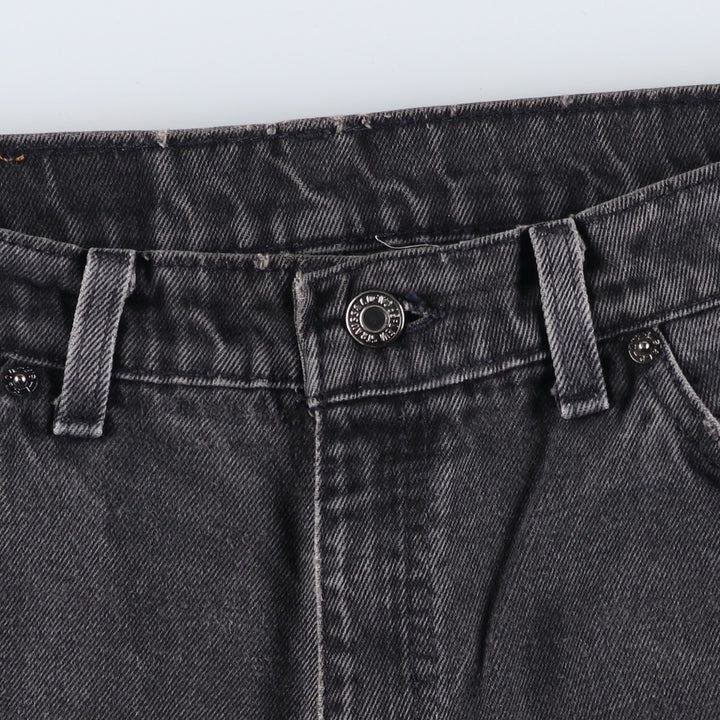 90'S Levi's 550 Relaxed Fit Tapered Leg Tapered Denim Pants, Made in USA, Size 33, Black, Orange Tag cotton black type Vintage Second Hand