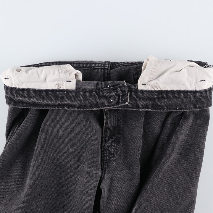90'S Levi's 550 Relaxed Fit Tapered Leg Tapered Denim Pants, Made in USA, Size 33, Black, Orange Tag cotton black type Vintage Second Hand