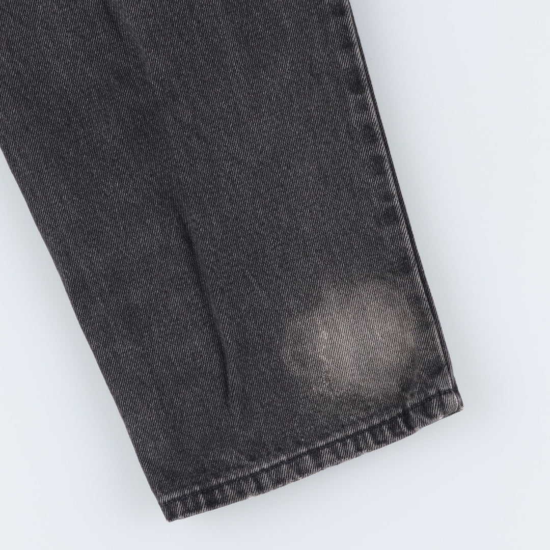 90'S Levi's 550 Relaxed Fit Tapered Leg Tapered Denim Pants, Made in USA, Size 33, Black, Orange Tag cotton black type Vintage Second Hand